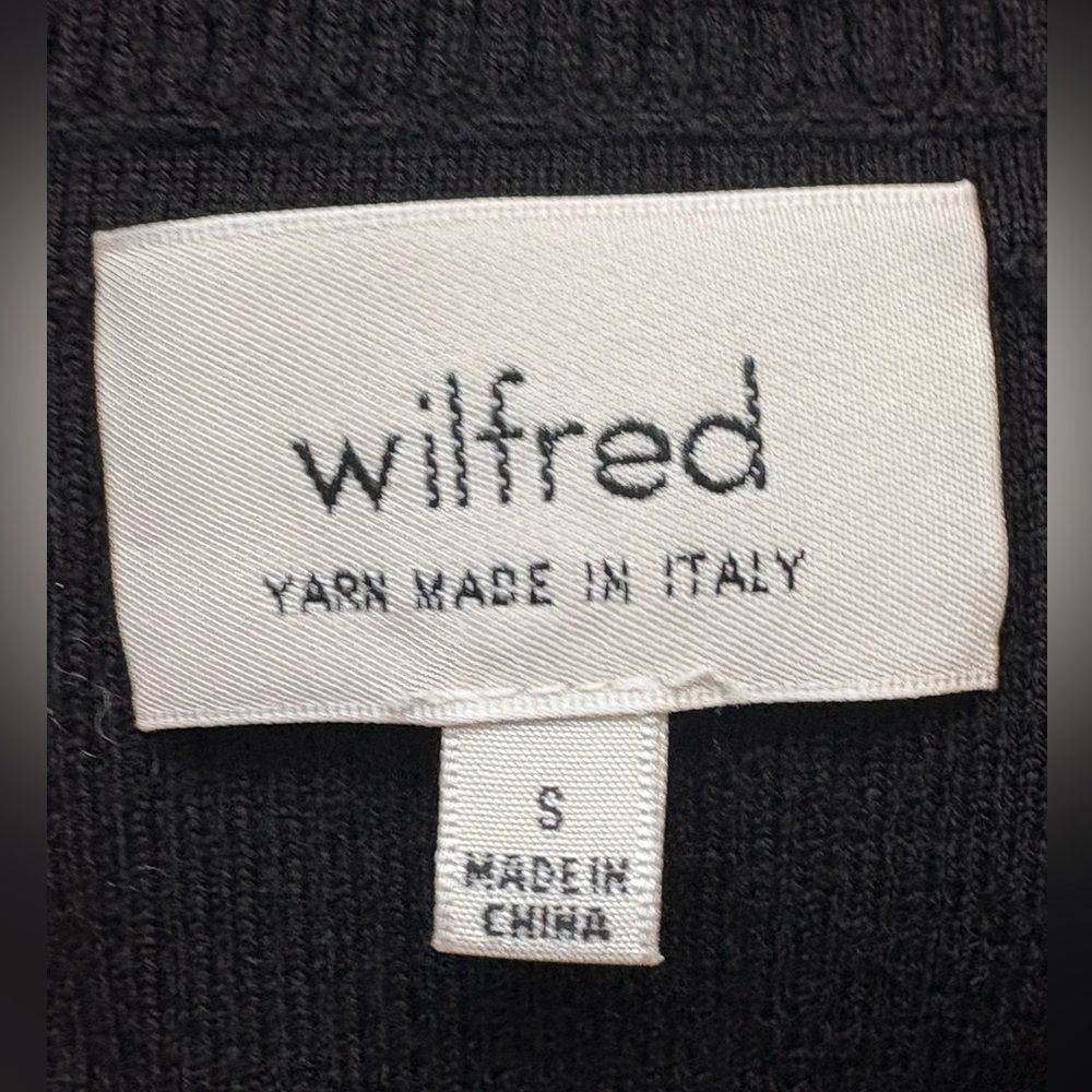 Wilfred Free Off the shoulder Wool Dress Black (NWT, Size Small) - Picture 3 of 8